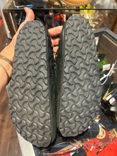 Load image into Gallery viewer, Birkenstock Black &amp; Gold Suede slides Shoe, Size 39
