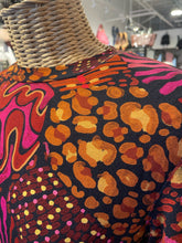 Load image into Gallery viewer, FARM Rio orange &amp; magenta Blend Printed NWT! longsleeve Dress, Size S

