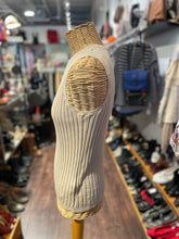 Load image into Gallery viewer, Allude Beige Cotton &amp; Silk Ribbed Sleeveless Top
