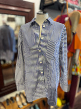 Load image into Gallery viewer, Rag &amp; Bone Blue &amp; White Cotton stripes button down Top
