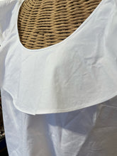 Load image into Gallery viewer, Tory Burch White Cotton Ruffle Top, Size 6
