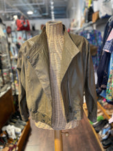 Load image into Gallery viewer, Dynasty Leather olive leather Vintage Jacket, Size S
