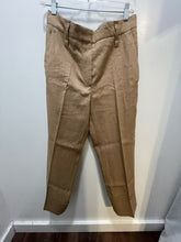 Load image into Gallery viewer, Brunello Cuccinelli Sand Linen Blend Slack style cuffed Pant, Size 6
