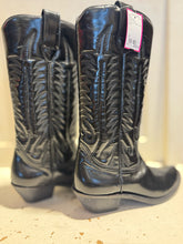Load image into Gallery viewer, Golden Goose Black Shiny Leather Western Style Tall Boot,Size 37
