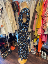 Load image into Gallery viewer, No. 6 Store black, blue, beige Silk Floral Maxi Dress, Size 2=M
