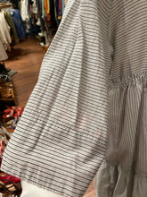 Load image into Gallery viewer, James Perse White &amp; Blue Stripes NWT! Flowy Dress, Size 3=L
