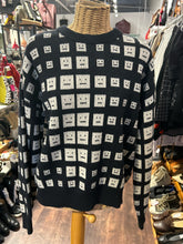 Load image into Gallery viewer, Acne Studios Black &amp; Beige Wool faces Crew Neck Sweater
