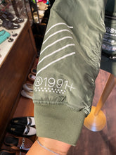 Load image into Gallery viewer, Smoke Rise Green Nylon Military Bomber Puffer Jacket, Size L
