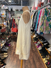 Load image into Gallery viewer, Hazel Brown Beige Cotton Patchwork Sleeveless raw hem Dress, Size 3=L
