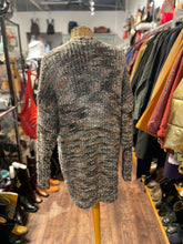 Load image into Gallery viewer, FRAME Gray &amp; multi Wool Blend knit Longsleeve cardigan Sweater, Size S
