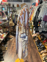 Load image into Gallery viewer, Johnny Was blue, red, yellow embroidered reversible Layering Top, NWT!, Size M
