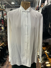 Load image into Gallery viewer, The Kooples White Silk Button up longsleeve Top
