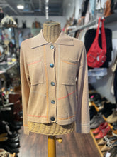 Load image into Gallery viewer, wispr Tan Cotton knit stitching Button Up Sweater, Size S
