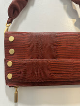 Load image into Gallery viewer, Hammitt almond Leather stud accents Fold Over Purse
