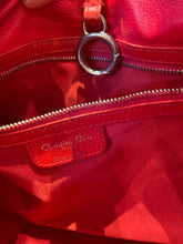 Load image into Gallery viewer, Christian Dior Red Leather W/Silver Hardware Hobo Purse
