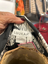 Load image into Gallery viewer, LUUKAA Black and white Cotton Polka Dot Button up shortsleeve oversized Top, Size 12/14
