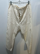 Load image into Gallery viewer, Nili Lotan Ivory Cotton Blend Wide Leg trouser Pant, Size 12

