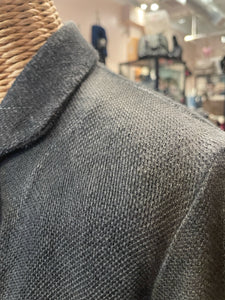 Avant Toi Grey linen & cotton Ombre Button up Blazer, Size M