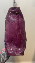 Load image into Gallery viewer, Tory Burch Purple &amp; Blue Geometric Size Tote chain strap Purse
