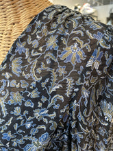 Load image into Gallery viewer, Veronica Beard Black Silk Floral ruched Dress, Size 4
