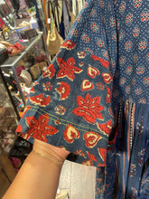Load image into Gallery viewer, madame hall Blue &amp; red Printed Maxi Dress, Size XL
