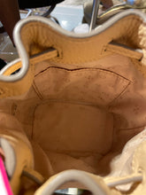 Load image into Gallery viewer, Tory Burch Tan &amp; multi Leather Stripe Small crossbody Purse

