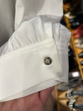 Load image into Gallery viewer, The Kooples White Silk Button up longsleeve Top
