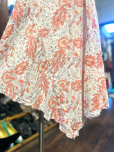 Load image into Gallery viewer, Kerry Cassill coral &amp; beige Cotton Floral Spaghetti strap Dress
