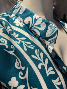 Andres Otalora seafoam Blend Floral Longsleeve maxi Dress
