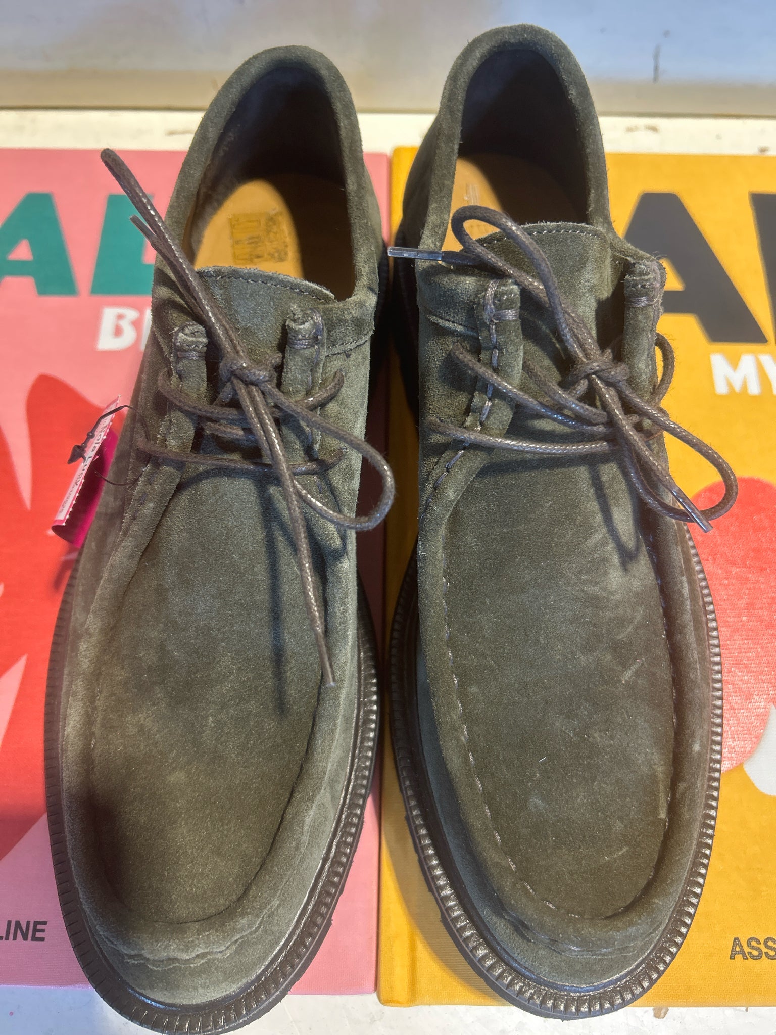 Sturlini Green Leather Oxfords lace up Shoe, Size 39