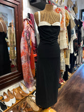 Load image into Gallery viewer, Reformation Black &amp; White cotton &amp; spandex color block Tank midi Dress, Size XL
