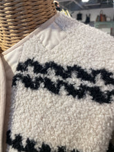 Load image into Gallery viewer, Isabel Marant Etoile Beige &amp; Black Blend sherpa accent Button up Coat, Size L/XL
