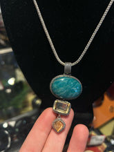 Load image into Gallery viewer, Lori Bonn 925 amazonite,citrine,sunstone Necklace, NEW!
