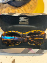 Load image into Gallery viewer, Burberry Tortoise Oversized leather Whipstitch Sunglasses, Prescription lenses, Case Incl.
