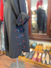 Load image into Gallery viewer, INSIGHT Black Rayon Blend contrast stitching Buttons Coat, Size 10
