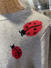 Load image into Gallery viewer, Kate Spade Grey Cotton Ladybug Pullover Mid sleeve Sweater, Size L
