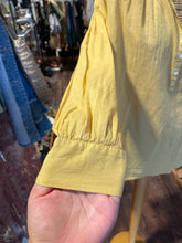 Load image into Gallery viewer, Nili Lotan Yellow Cotton Button up longsleeve Top
