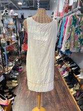 Load image into Gallery viewer, Hazel Brown Beige Cotton Patchwork Sleeveless raw hem Dress, Size 3=L

