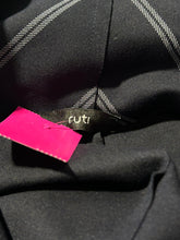 Load image into Gallery viewer, RUTI navy &amp; white Rayon Blend stripes big collar asymmetrical zipper Jacket, Size XL
