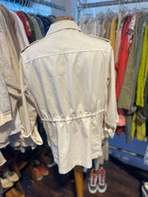 Load image into Gallery viewer, Rag &amp; Bone Ivory Cotton Button Up Rope Tie Jacket
