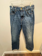 Load image into Gallery viewer, SEZANE Blue Cotton Denim Straight gold accents Jeans, Size 38
