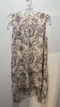 Load image into Gallery viewer, Brunello Cuccinelli Taupe &amp; Cream Silk Floral Sleeveless flowy Dress, Size L
