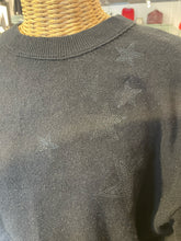 Load image into Gallery viewer, zadig &amp; voltaire Black Wool &amp; cashmere Stars Sweater, Size M
