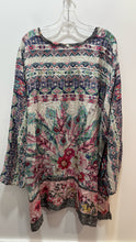 Load image into Gallery viewer, Johnny Was multicolored Silk floral &amp; abstract vneck tunic Top, Size 3X
