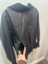 Load image into Gallery viewer, Y-3 Black Leather high collar Zip front Jacket, Size M
