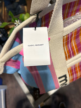 Load image into Gallery viewer, ISABEL MARANT Blue/Pink Woven stripe/plaid Size L Logo Tote
