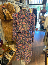 Load image into Gallery viewer, MISA Blue &amp; pink Poly Floral sheer Dress
