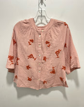 Load image into Gallery viewer, Wrap London Pink &amp; Orange 100% cotton floral embroidery Longsleeve Top, Size 4
