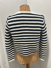 Load image into Gallery viewer, ba&amp;sh Black &amp; White cotton &amp; polyamide stripes Button up knit Sweater
