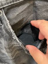 Load image into Gallery viewer, Moussy Black Cotton Distressed Straight Leg Jeans, Size 28
